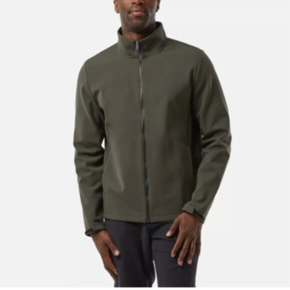 NEW 32 Heat Mens L Full-Zip Olive Green Windbreaker Jacket Polyester - Picture 1 of 8